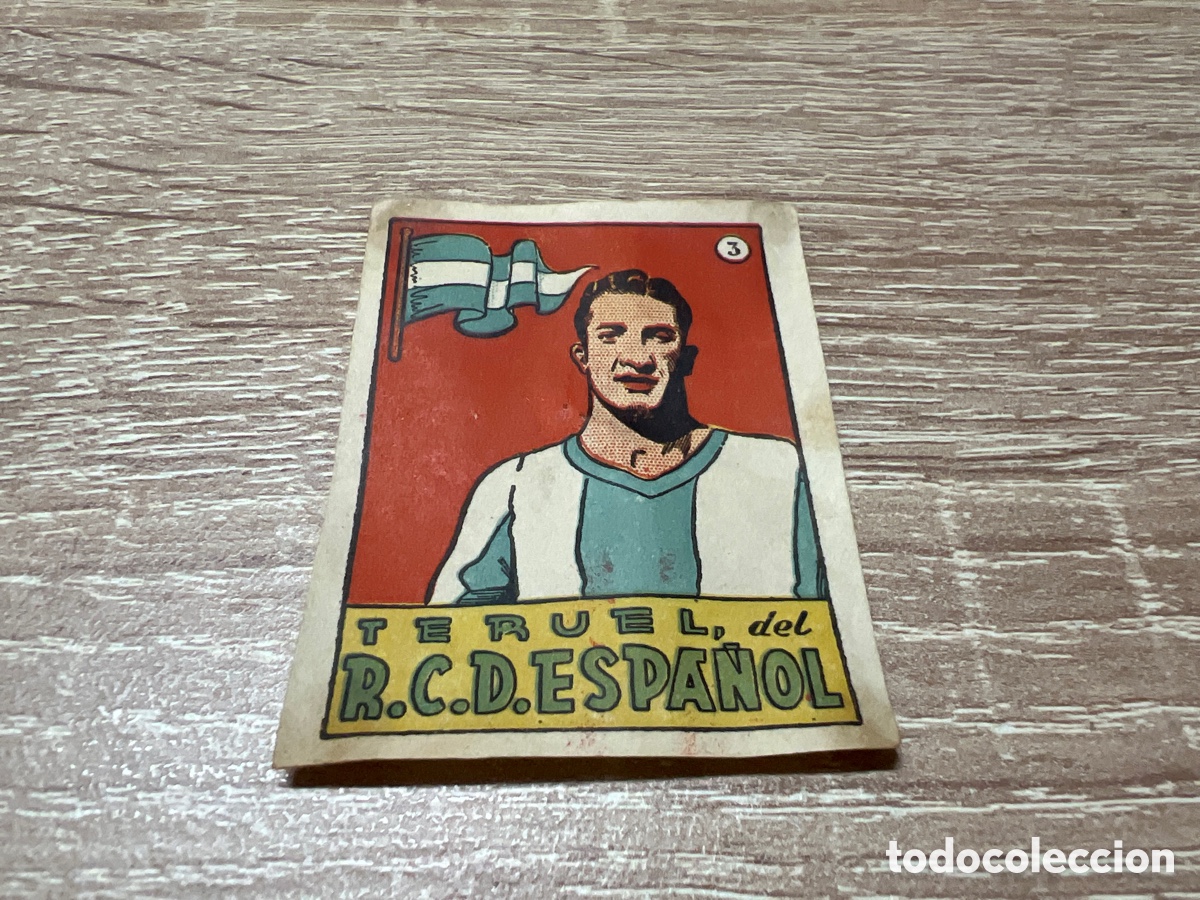 Fu&szlig;ball-Sticker: 1939 TERUEL RCD ESPA&Ntilde;OL N&ordm; 3 BRUGUERA CROMOS CULTURA