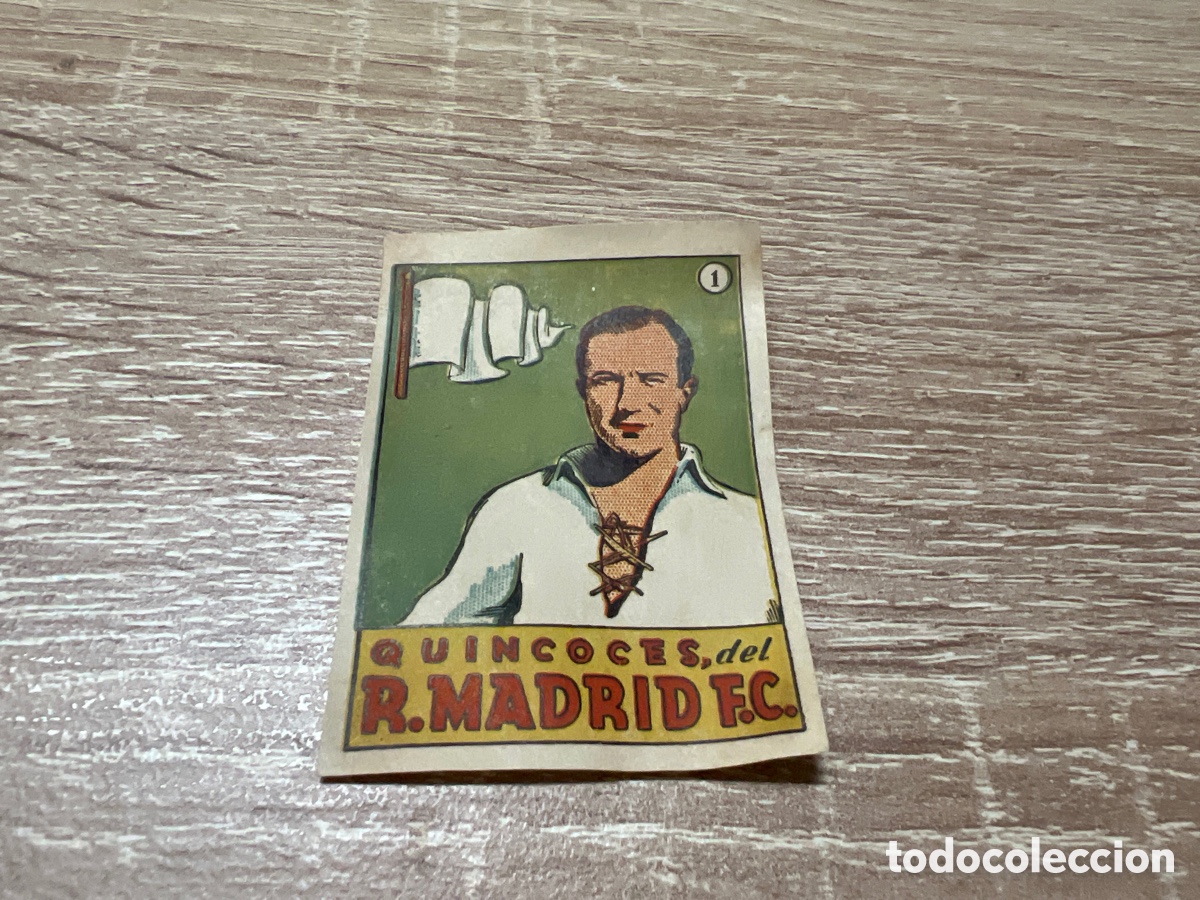 Football Stickers: 1939 QUINCOCES REAL MADRID N&ordm; 1 BRUGUERA CROMOS CULTURA