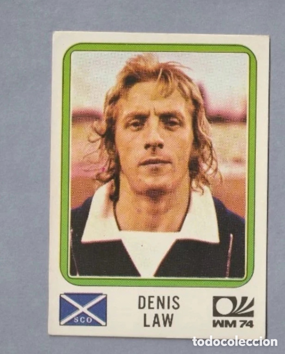 Football Stickers: Denis Law -#210 - Panini World cup Munchen 1974