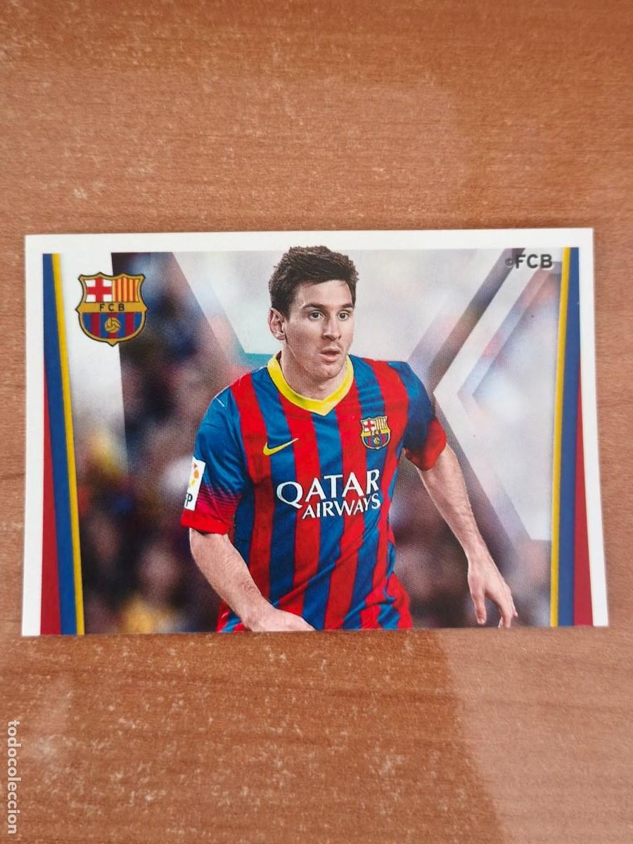 Cromos de f&uacute;tbol: messi 2013 14, coleccion oficial barcelona