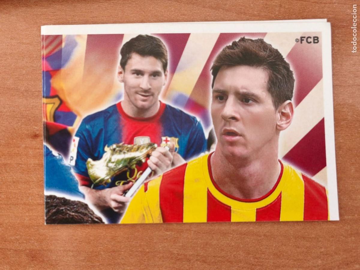 Cromos de f&uacute;tbol: messi 2013 14, coleccion oficial barcelona