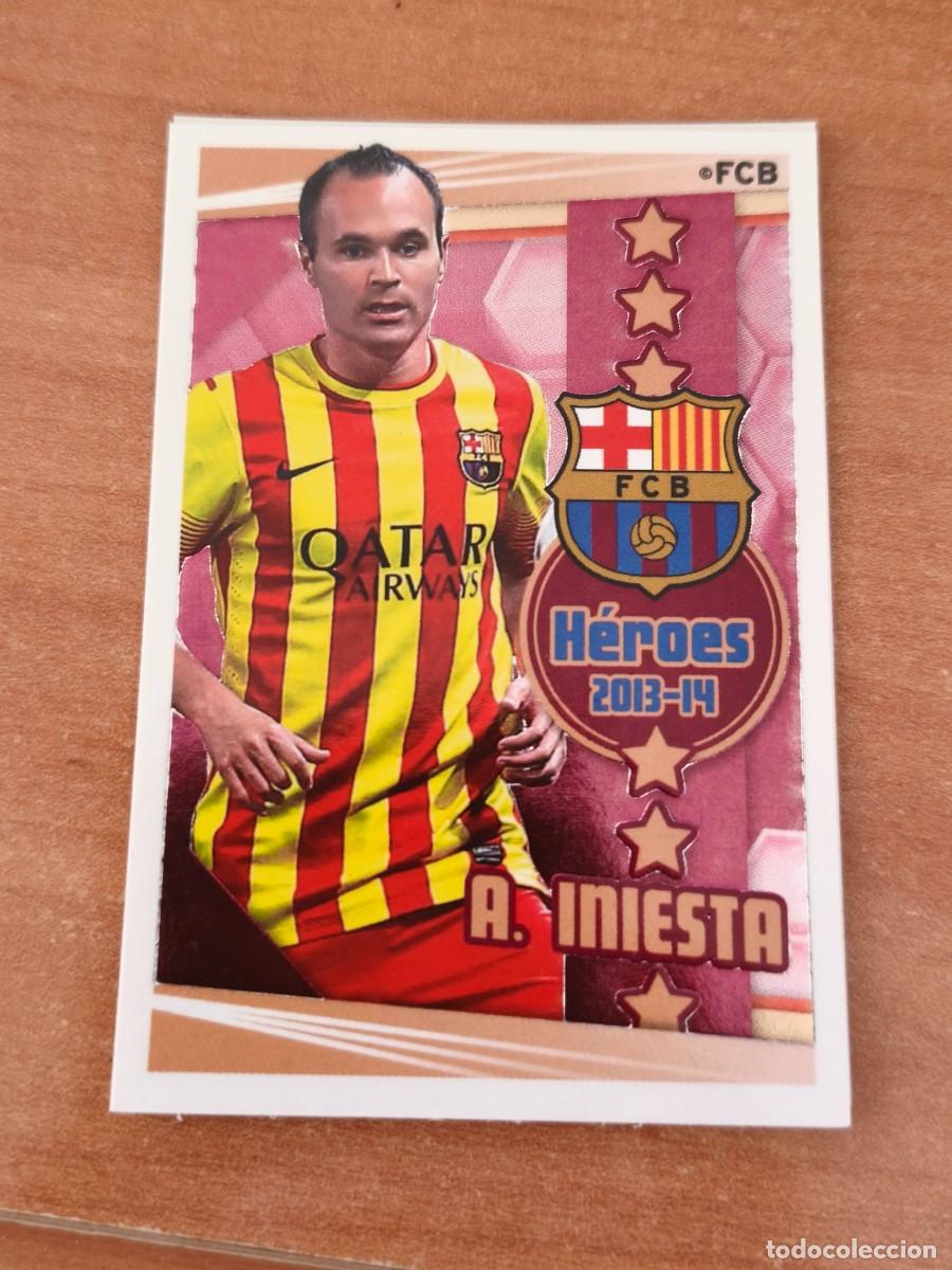 Cromos de f&uacute;tbol: iniesta 2013 14, coleccion oficial barcelona