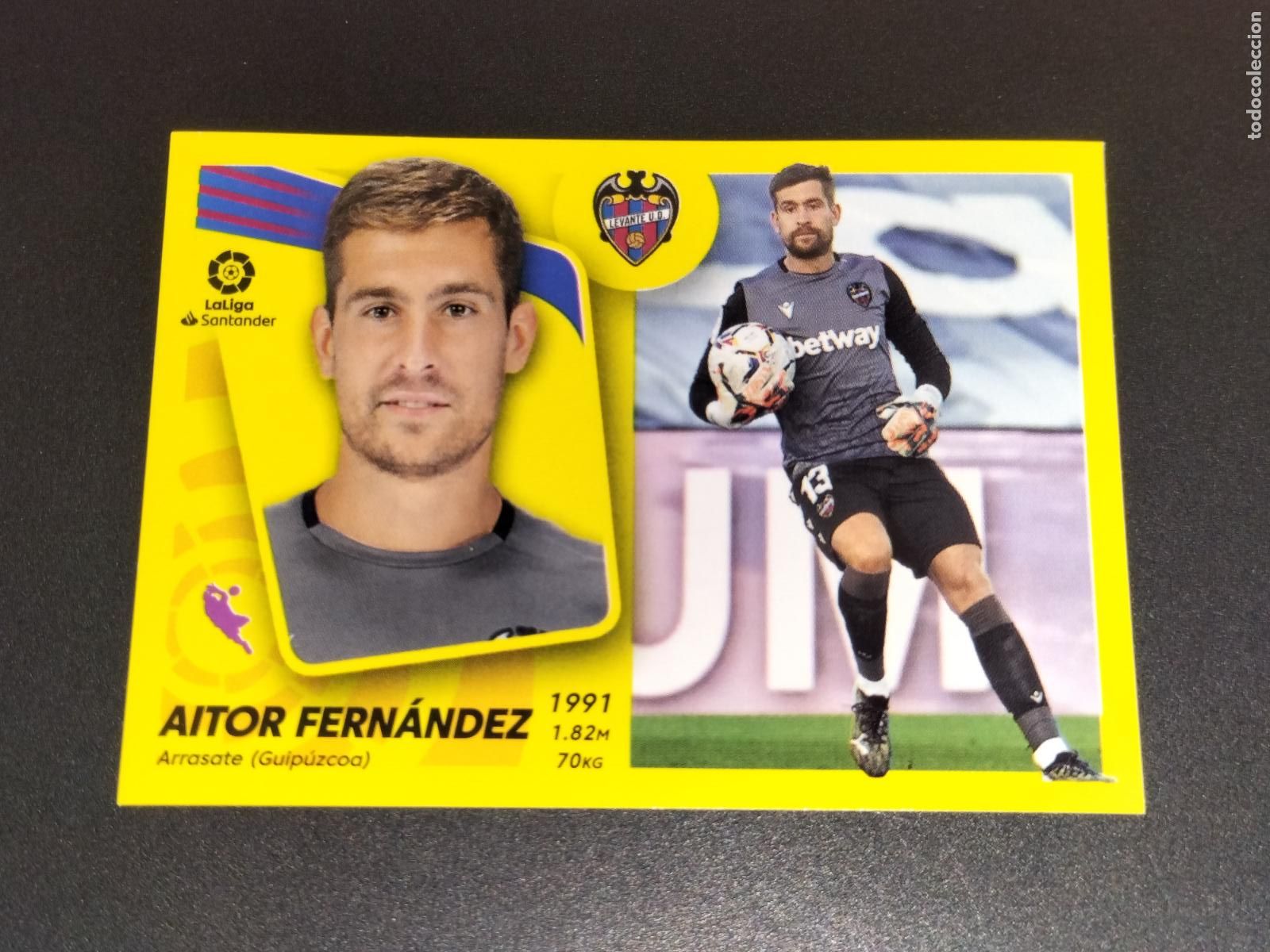 Figurine di Calcio: N&ordm; 5 AITOR FERNANDEZ LEVANTE CROMOS LALIGA SANTANDER ESTE LIGA FUTBOL 2021 2022 21 22 PANINI