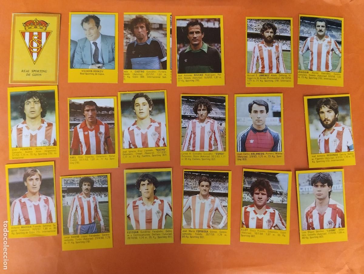Football Stickers: LOTE 18 CROMOS (REAL SPORTING GIJON) ROLLAN SUPER FUTBOL - LIGA 1983 1984 - DESPEGADOS