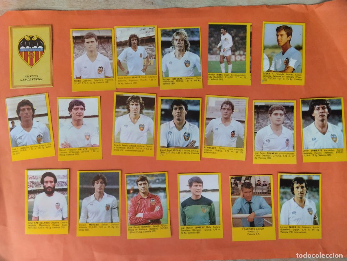 Cromos de Futebol: LOTE 19 CROMOS (VALENCIA C.F.) ROLLAN SUPER FUTBOL - LIGA 1983 1984 - DESPEGADOS