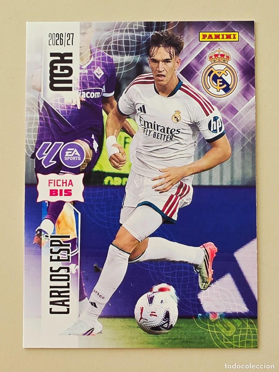 Cromos de Futebol: 234 BIS Carlos Esp&iacute;, Real Madrid, Nueva Ficha BIS, Panini Megacracks MGK 2026 2027 26 27
