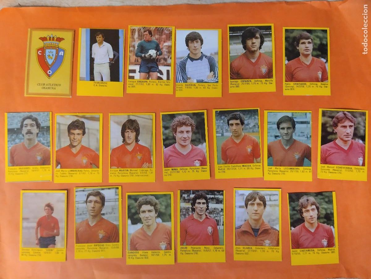 Cromos de Futebol: LOTE 19 CROMOS (OSASUNA) ROLLAN SUPER FUTBOL - LIGA 1983 1984 - DESPEGADOS