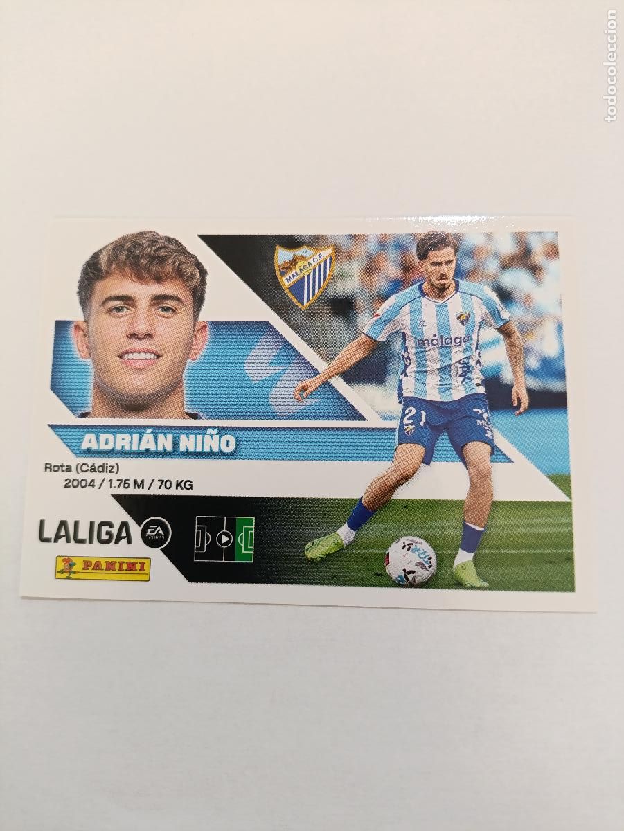 Cromos de Futebol: LIGA ESTE 2026 2027 MALAGA CF ADRIAN NI&Ntilde;O N&ordm;18