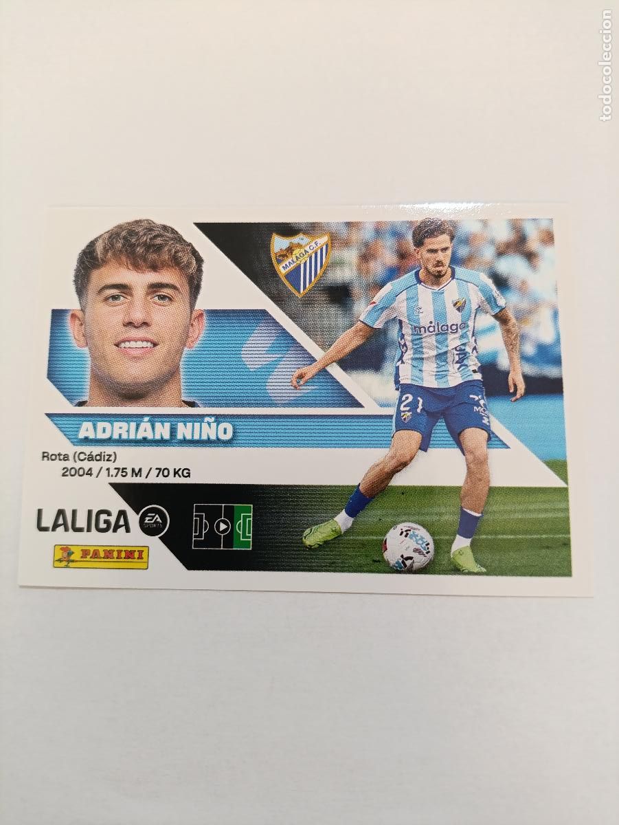Cromos de Futebol: LIGA ESTE 2026 2027 MALAGA CF ADRIAN NI&Ntilde;O N&ordm;18