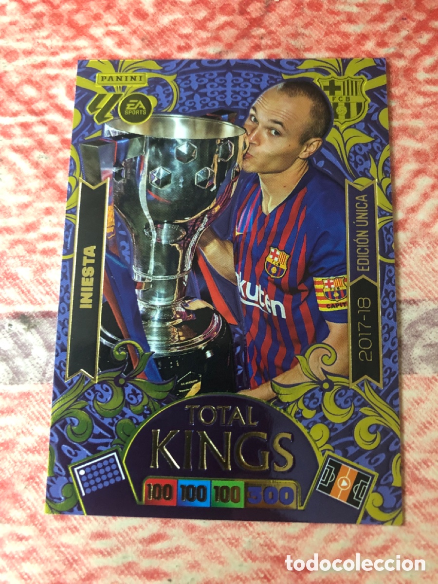 Cromos de f&uacute;tbol: INIESTA TOTAL KINGS BARCELONA PANINI ADRENALYN XL 2025 2026 25 26 BAL&Oacute;N DE ORO MEGACRACKS
