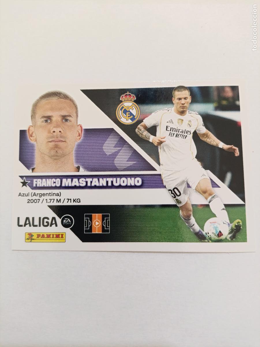 Cromos de f&uacute;tbol: LIGA ESTE 2026 2027 REAL MADRID MASTATUONO N&ordm;16A