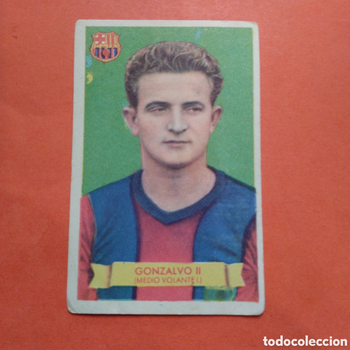 Cartes &agrave; collectionner de Football: CROMO FUTBOL BARCELONA GONZALVO II CAMPEONES 1949 BRUGUERA NUNCA PEGADO