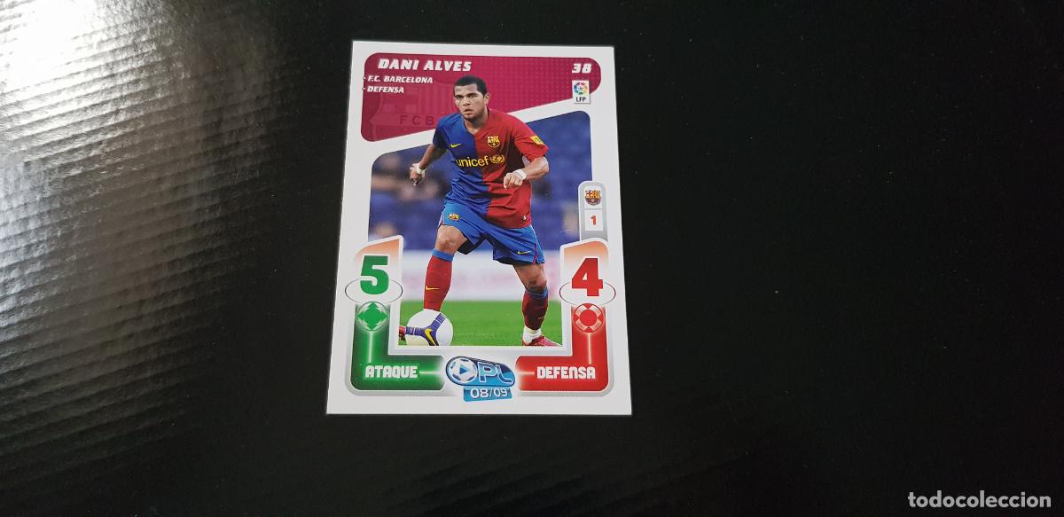 Cromos de f&uacute;tbol: 38 DANI ALVES BARCELONA 2008 2009 PLAY LIGA 08 09 PANINI