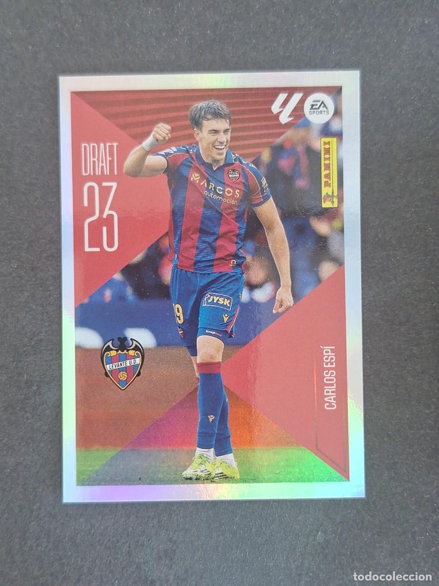 Football Stickers: L3 CARLOS ESPI LEVANTE U. D. DRAFT 23 LIGA ESTE 2026 2027 26 27 NUNCA PEGADO SIN PEGAR