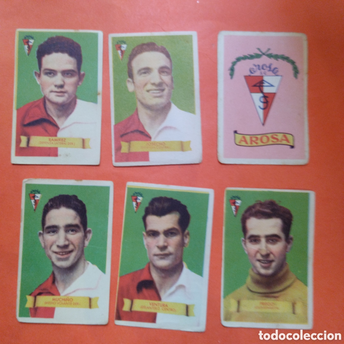 Cromos de Futebol: LOTE 6 CROMOS AROSA CAMPEONES 1949 BRUGUERA NUNCA PEGADO