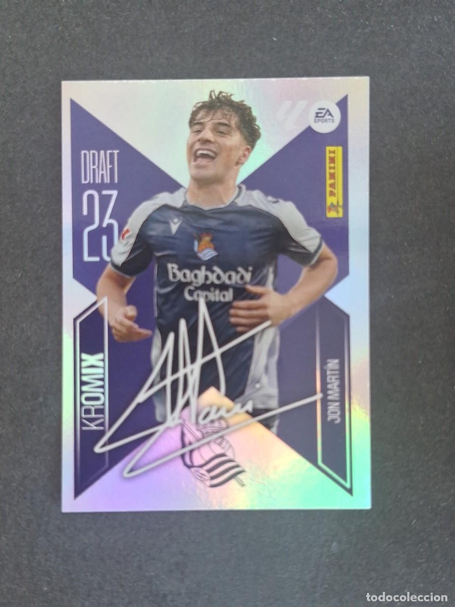 Fu&szlig;ball-Sticker: L3 JON MARTIN REAL SOCIEDAD DRAFT 23 KROMIX LIGA ESTE 2026 2027 26 27 NUNCA PEGADO SIN PEGAR