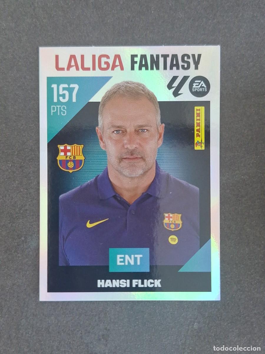Football Stickers: L3 HANSI FLICK ENTRENADOR F. C. BARCELONA LA LIGA FANTASY LIGA ESTE 2026 2027 26 27 NUNCA PEGADO