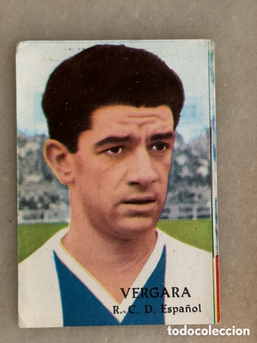 Cromos de Futebol: Cromo, f&uacute;tbol Vergara Espa&ntilde;ol de Barcelona, &aacute;lbum Fher 1968 69 nunca pegado