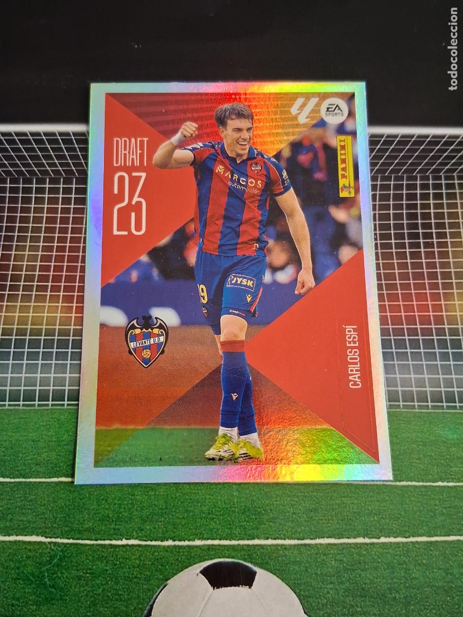Cromos de f&uacute;tbol: 4 CARLOS ESPI LEVANTE DRAFT 23 LIGA FUTBOL EDICIONES ESTE PANINI 2026 2027 26 27