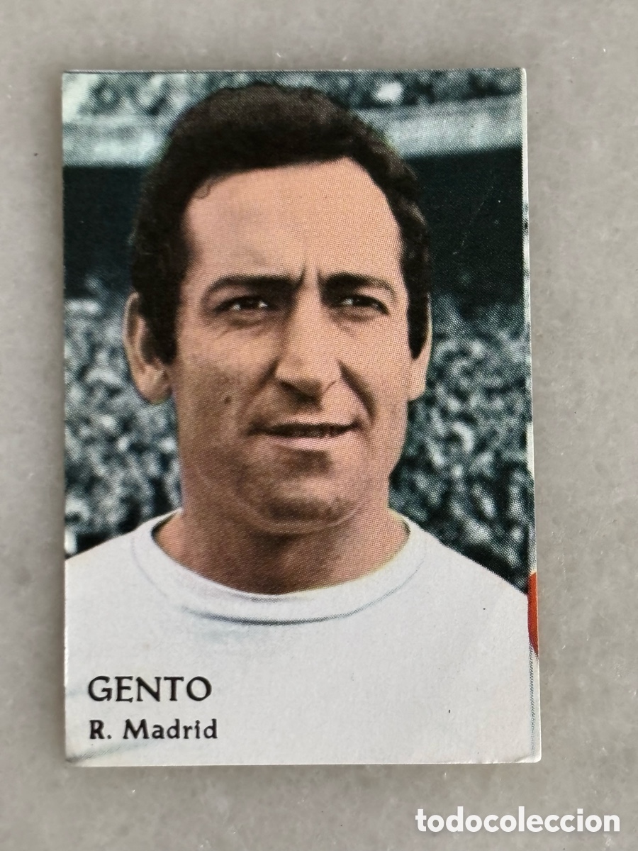 Cromos de Futebol: Cromo f&uacute;tbol Gento Real, Madrid &aacute;lbum Fher 1968 69 apaisado nunca ha pegado