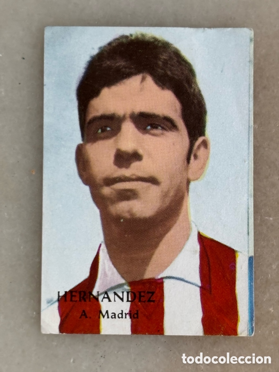 Fu&szlig;ball-Sticker: Cromo f&uacute;tbol, Hern&aacute;ndez Atl&eacute;tico, Madrid &aacute;lbum Fher 1968 69 nunca pegado