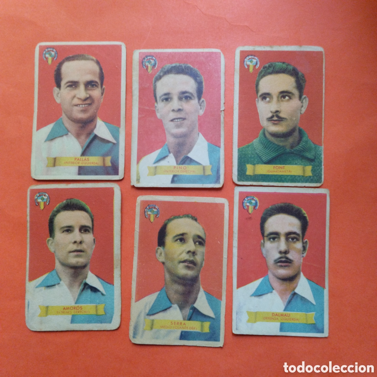 Cromos de f&uacute;tbol: LOTE 6 CROMOS SABADELL CAMPEONES 1949 BRUGUERA NUNCA PEGADO