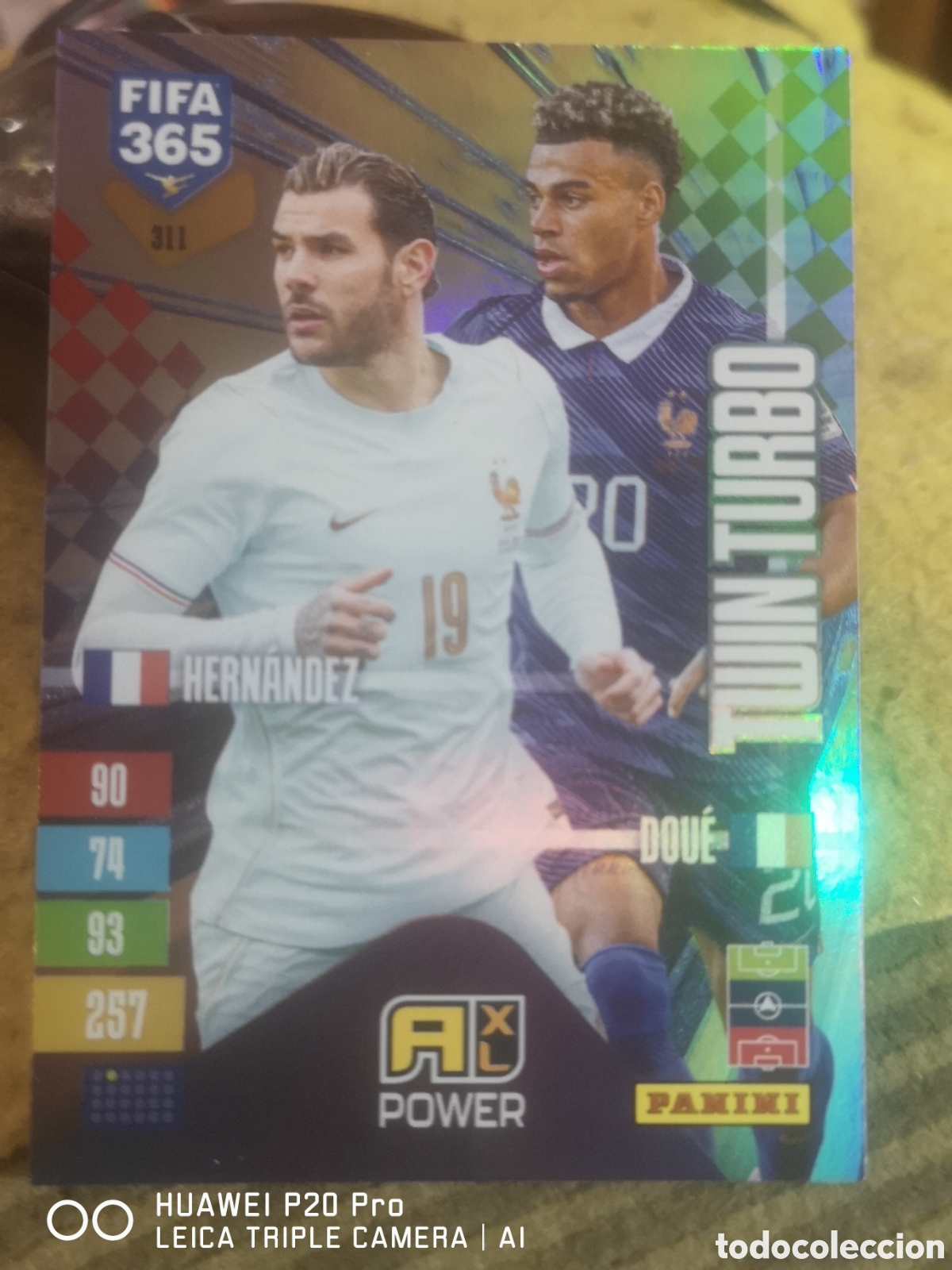 Fu&szlig;ball-Sticker: ADRENALYN 2027 FIFA 365 TWIN TURBO HERNANDEZ / DOUE - FRANCIA 311