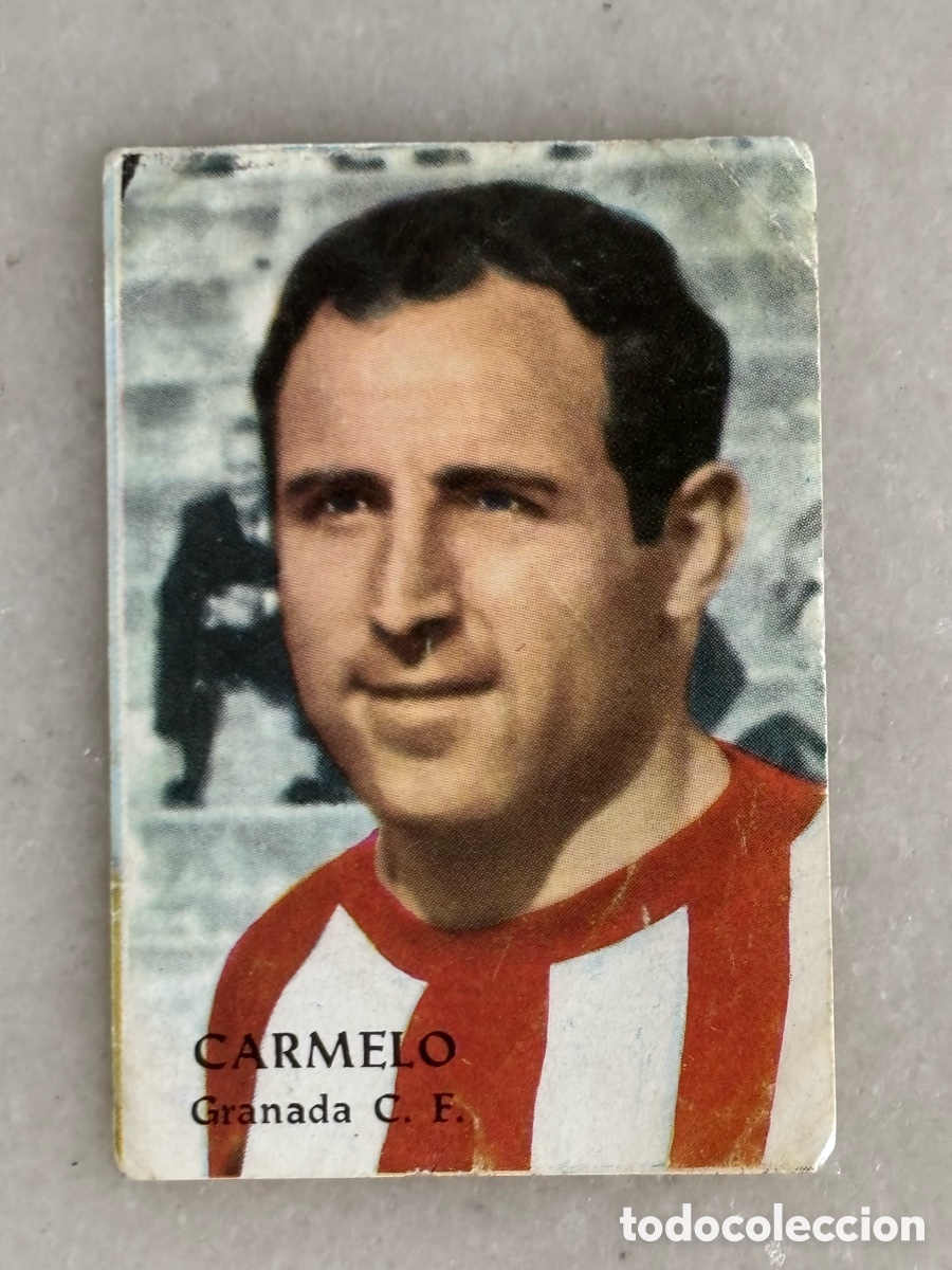Cromos de f&uacute;tbol: Cromo de f&uacute;tbol, Carmelo Granada &aacute;lbum Fher 1968 69 nunca pegado
