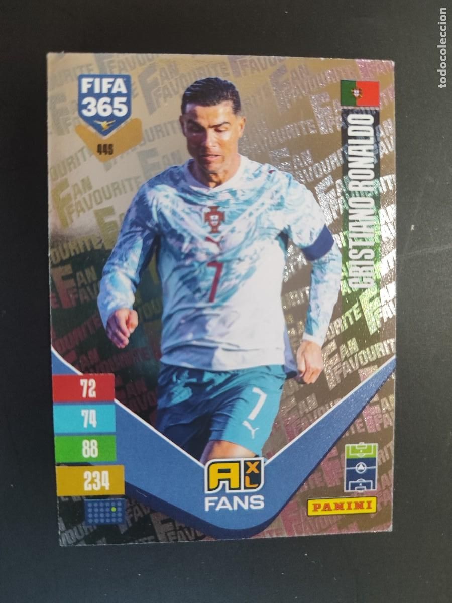 Cromos de f&uacute;tbol: ADRENALYN XL FIFA 365 2027 CARD FANS CRISTIANO RONALDO PORTUGAL # 445 PANINI