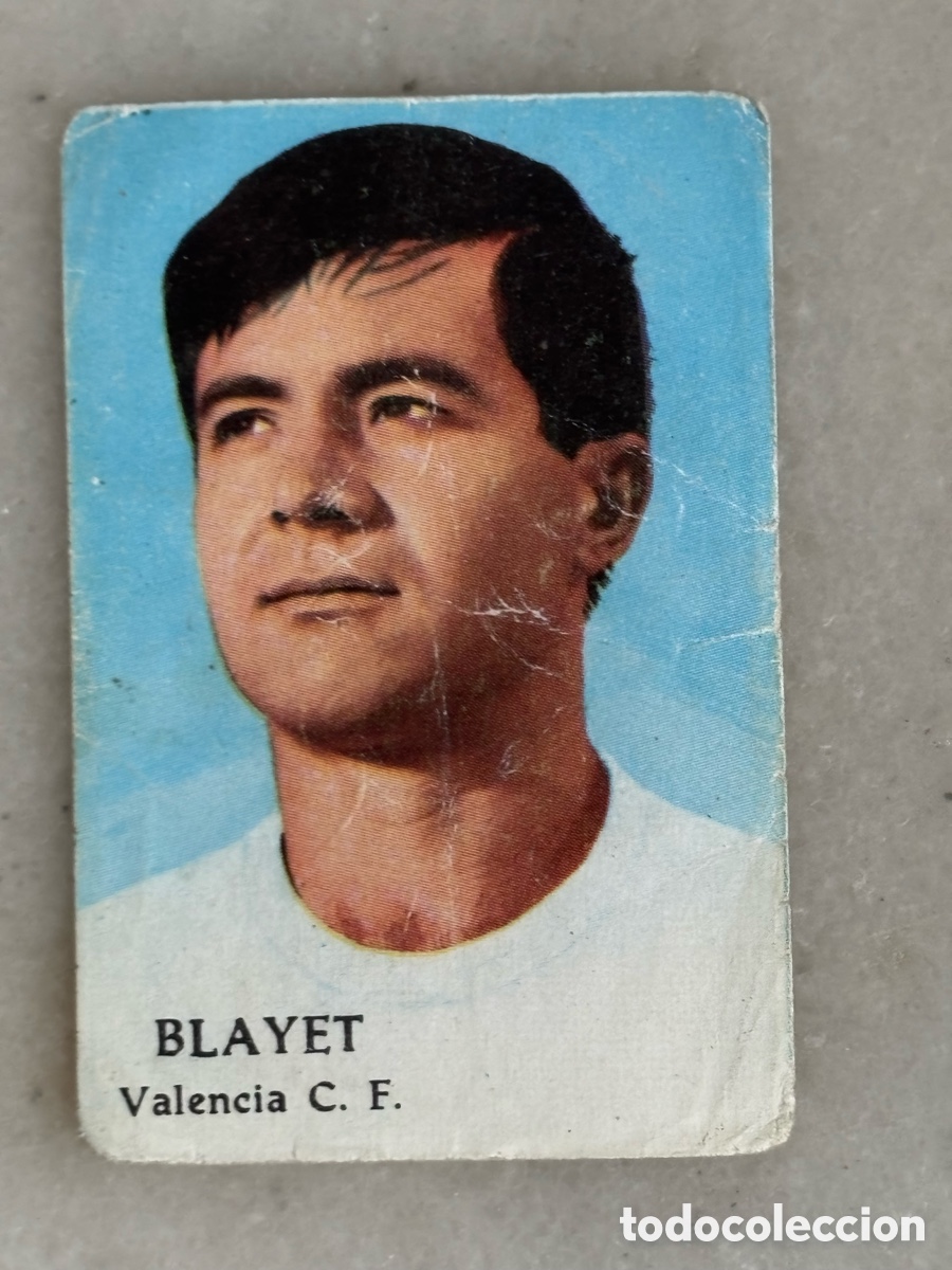 Cromos de f&uacute;tbol: Cromo f&uacute;tbol Blayet, Valencia Album Fher 1968 /69 nunca ha pegado