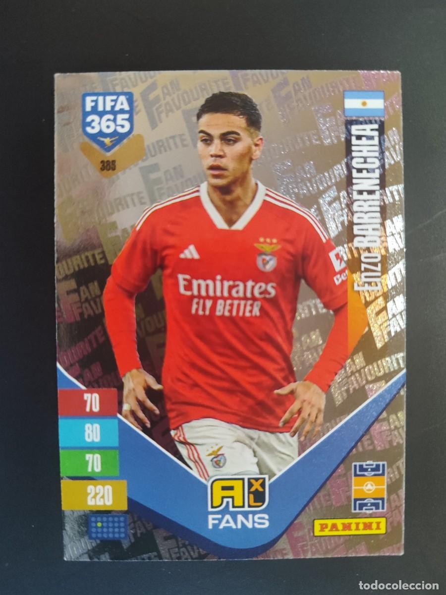 Cromos de f&uacute;tbol: ADRENALYN XL FIFA 365 2027 CARD FANS BARRENECHEA BENFICA # 385 PANINI
