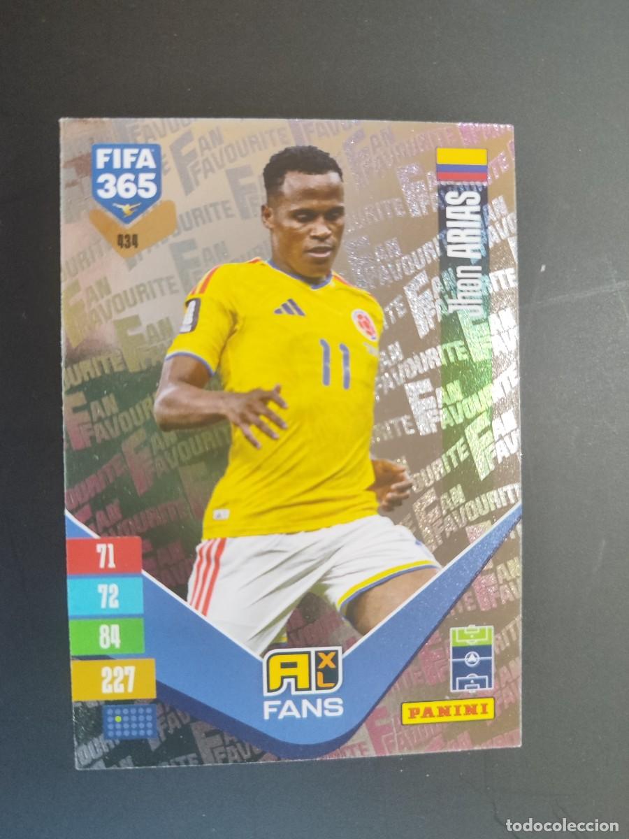 Cromos de f&uacute;tbol: ADRENALYN XL FIFA 365 2027 CARD FANS JHON ARIAS COLOMBIA # 434 PANINI