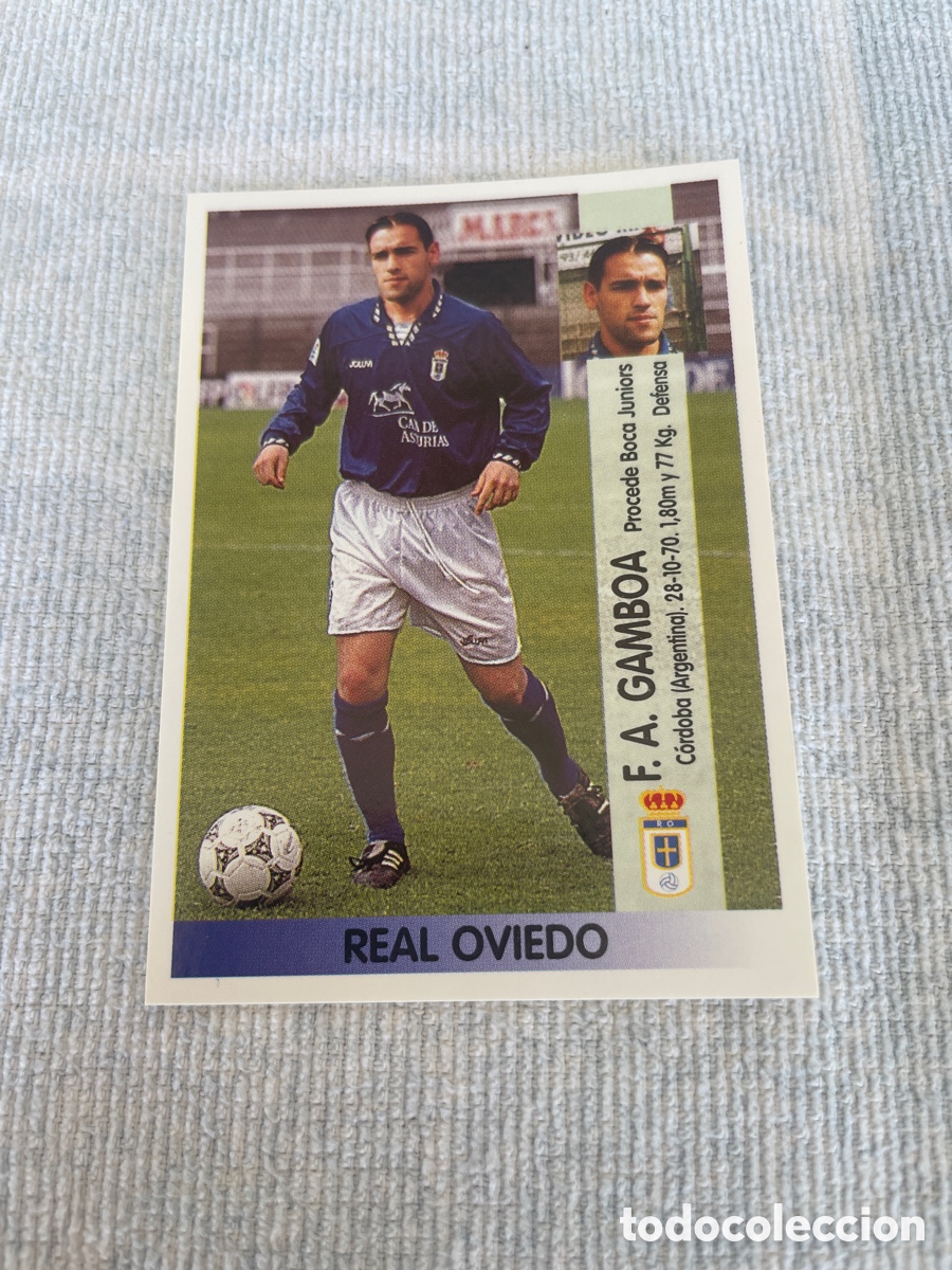 Football Stickers: GAMBOA (Real Oviedo) N&deg; 402 PANINI LIGA 96-97