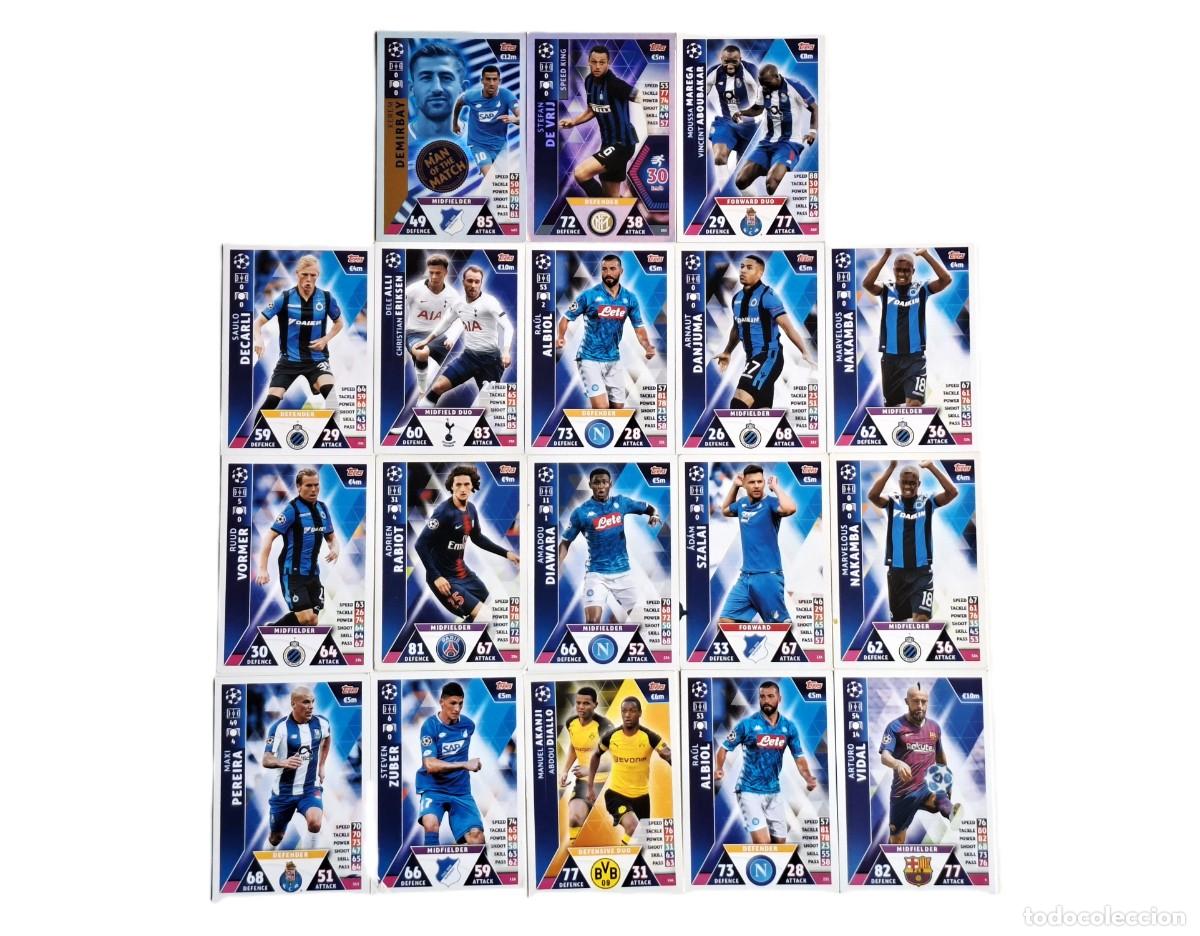 Cromos de f&uacute;tbol: LOTE 18 CROMOS / CARTAS MATCH ATTAX UEFA CHAMPIONS LEAGUE 18/19