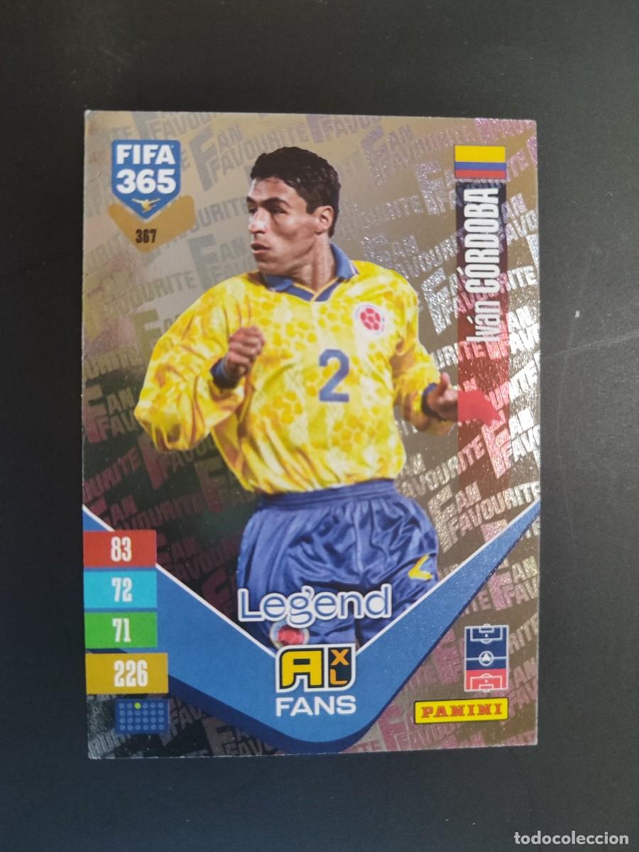 Cromos de f&uacute;tbol: ADRENALYN XL FIFA 365 2027 CARD FANS LEGEND IVAN CORDOBA COLOMBIA # 367 PANINI