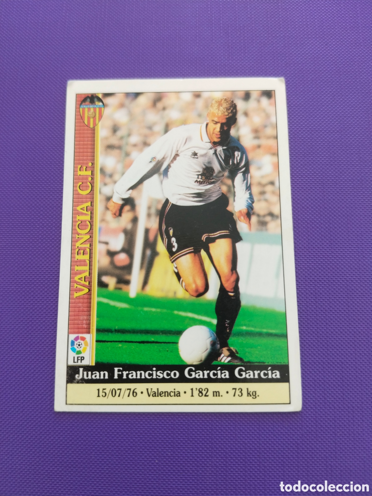 Football Stickers: Juanfran Valencia 64 BAJA Fichas Liga 2000