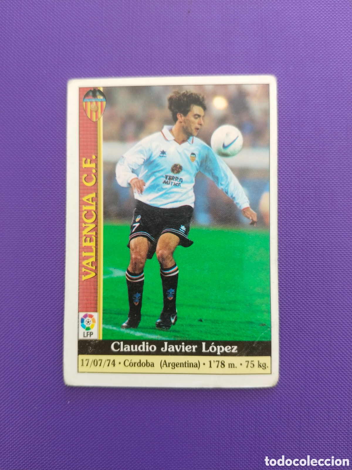 Cromos de Futebol: Claudio L&oacute;pez Valencia 72 Fichas Liga 2000