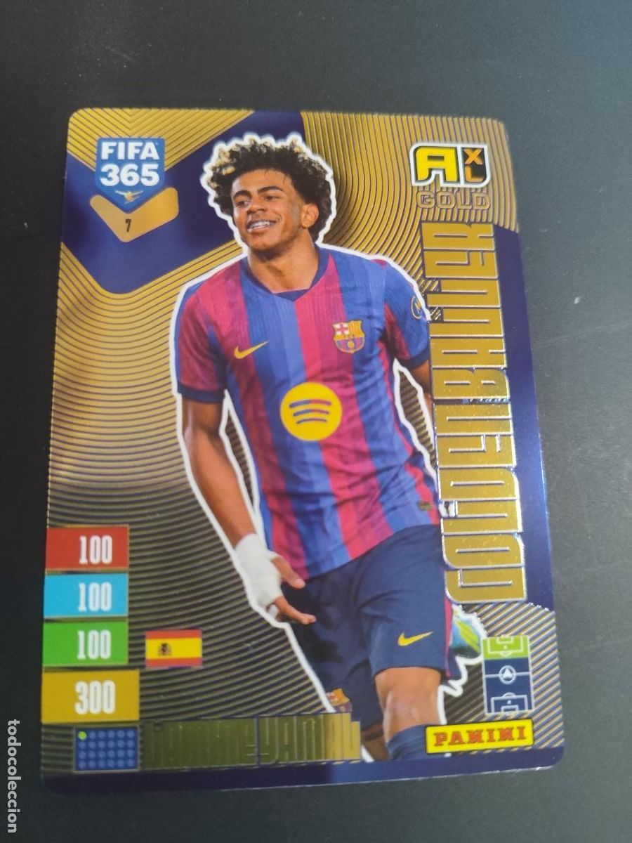 Cromos de f&uacute;tbol: ADRENALYN XL FIFA 365 2027 CARD GOLDEN BALLER ( BALON DE ORO) LAMINE YAMAL FC BARCELONA # PANINI