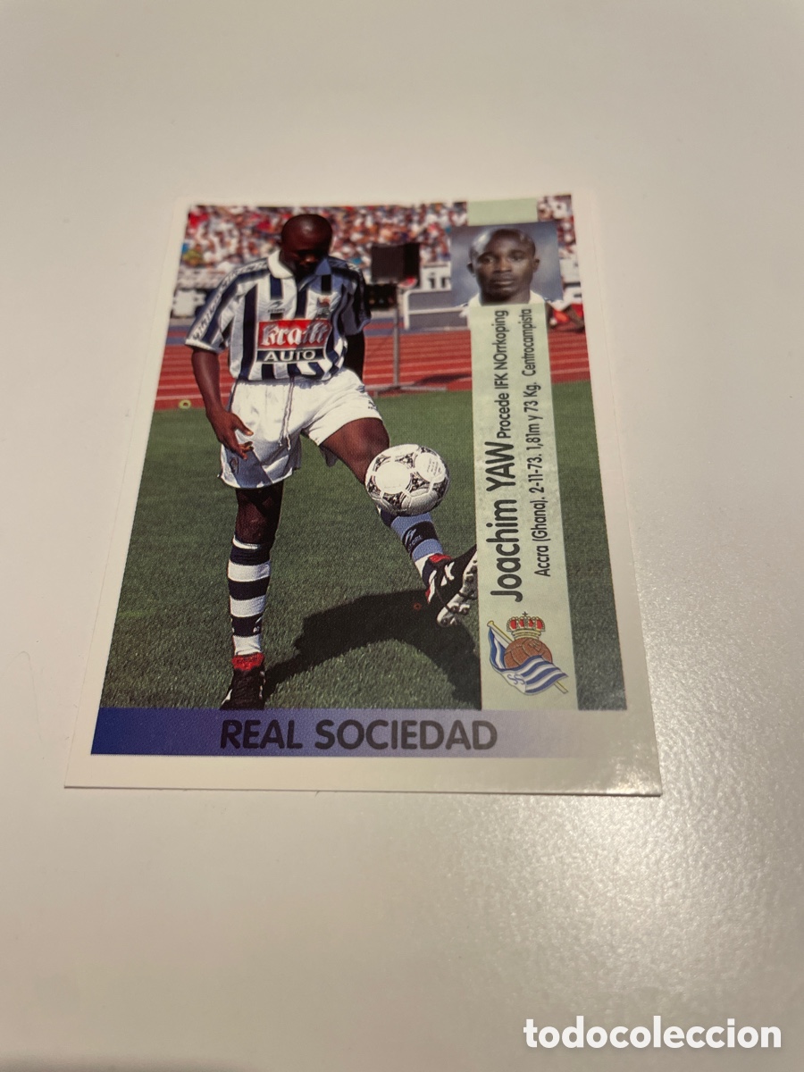 Football Stickers: Joachim YAW - Real Sociedad 104-A Liga 96 97 PANINI - NUEVO