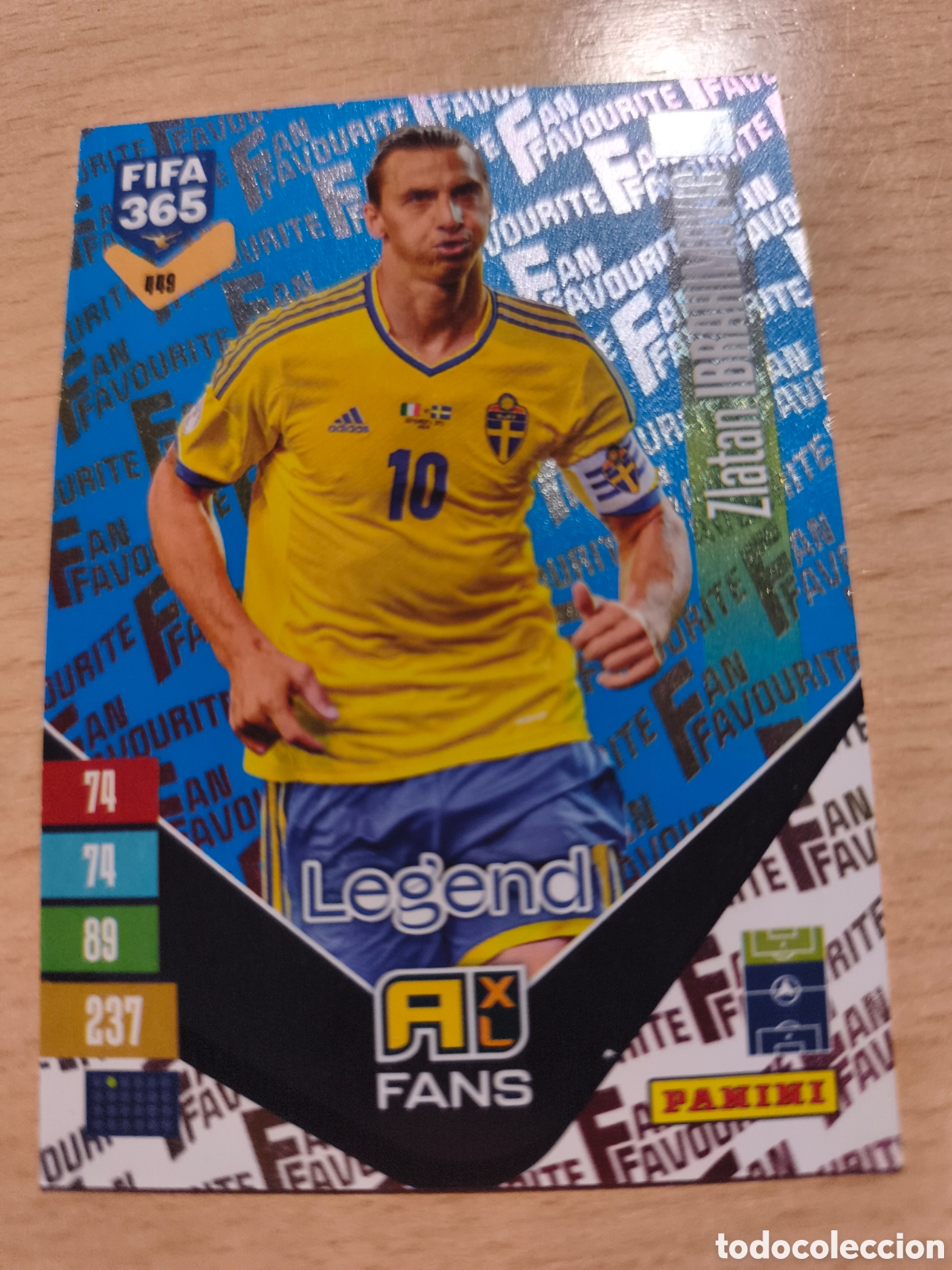 Football Stickers: 449 ZLATAN IBRAHIMOVIC SUECIA SWEDEN FANS FAVOURITE AZUL FIFA 365 2026 2027 PANINI 26 27 BLUE
