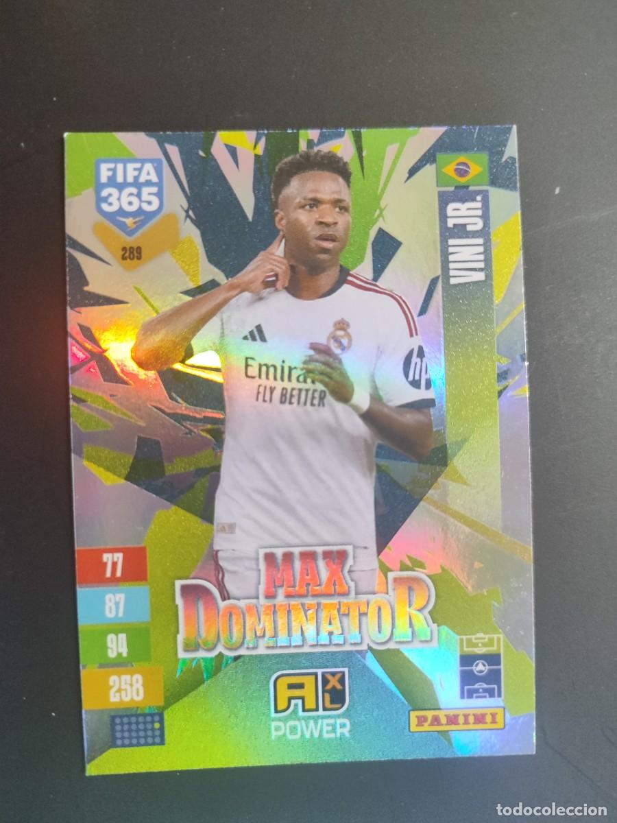 Cromos de f&uacute;tbol: ADRENALYN XL FIFA 365 2027 CARD MAX DOMINATOR VINI JR REAL MADRID # 289 PANINI