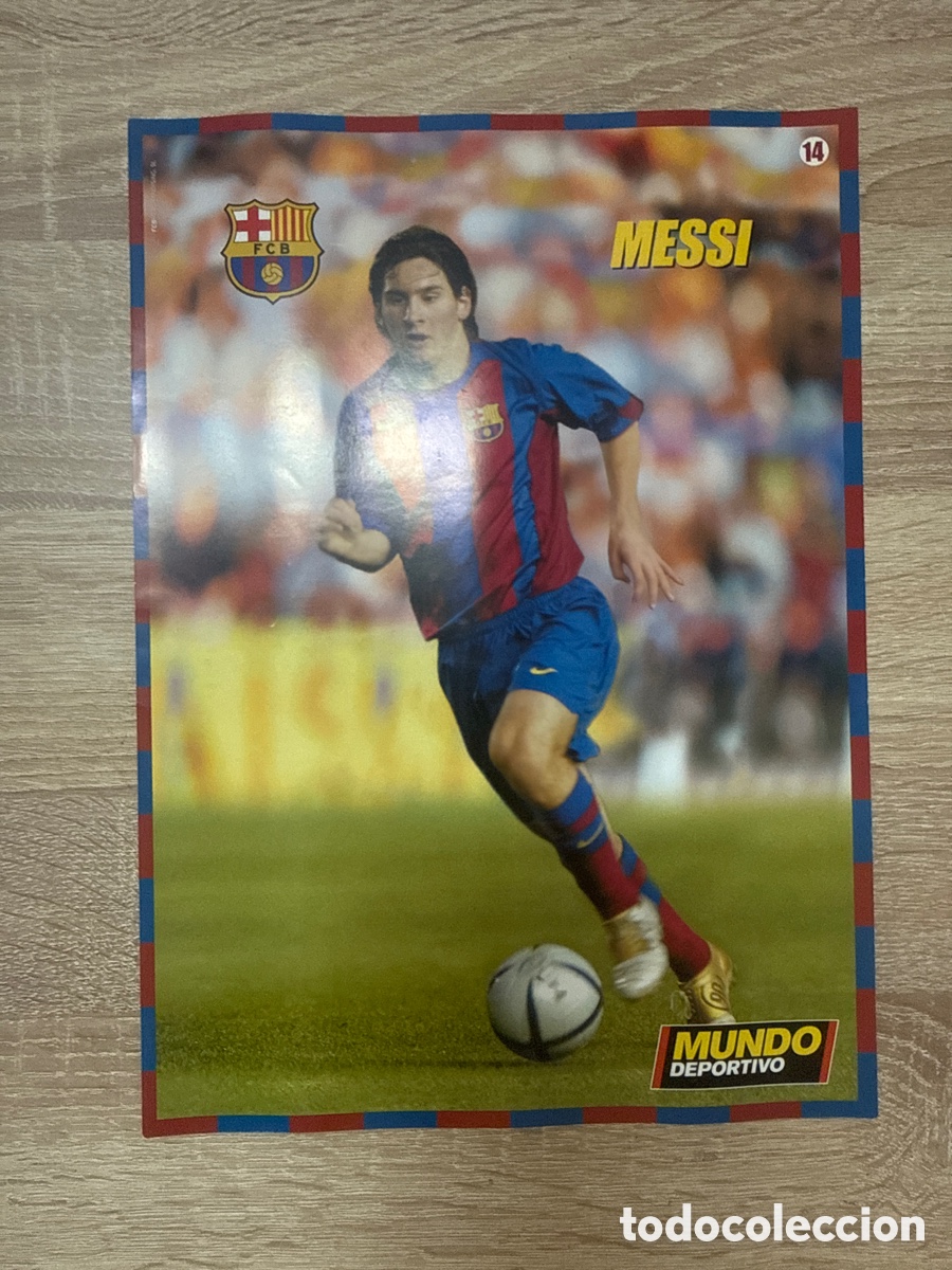Football Stickers: 2004 Lionel Messi rookie # 14 lamina poster mundo deportivo