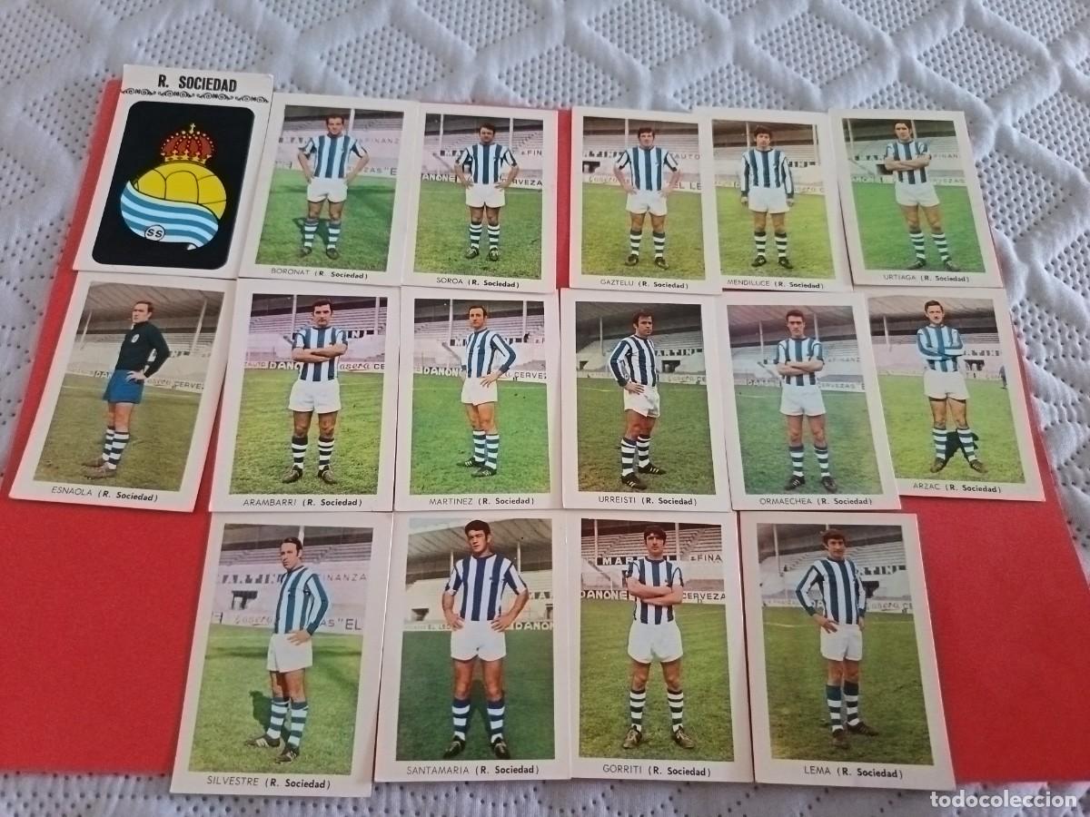 Cromos de f&uacute;tbol: FHER 1970 - 1971 EQUIPO COMPLETO REAL SOCIEDAD SIN PEGAR