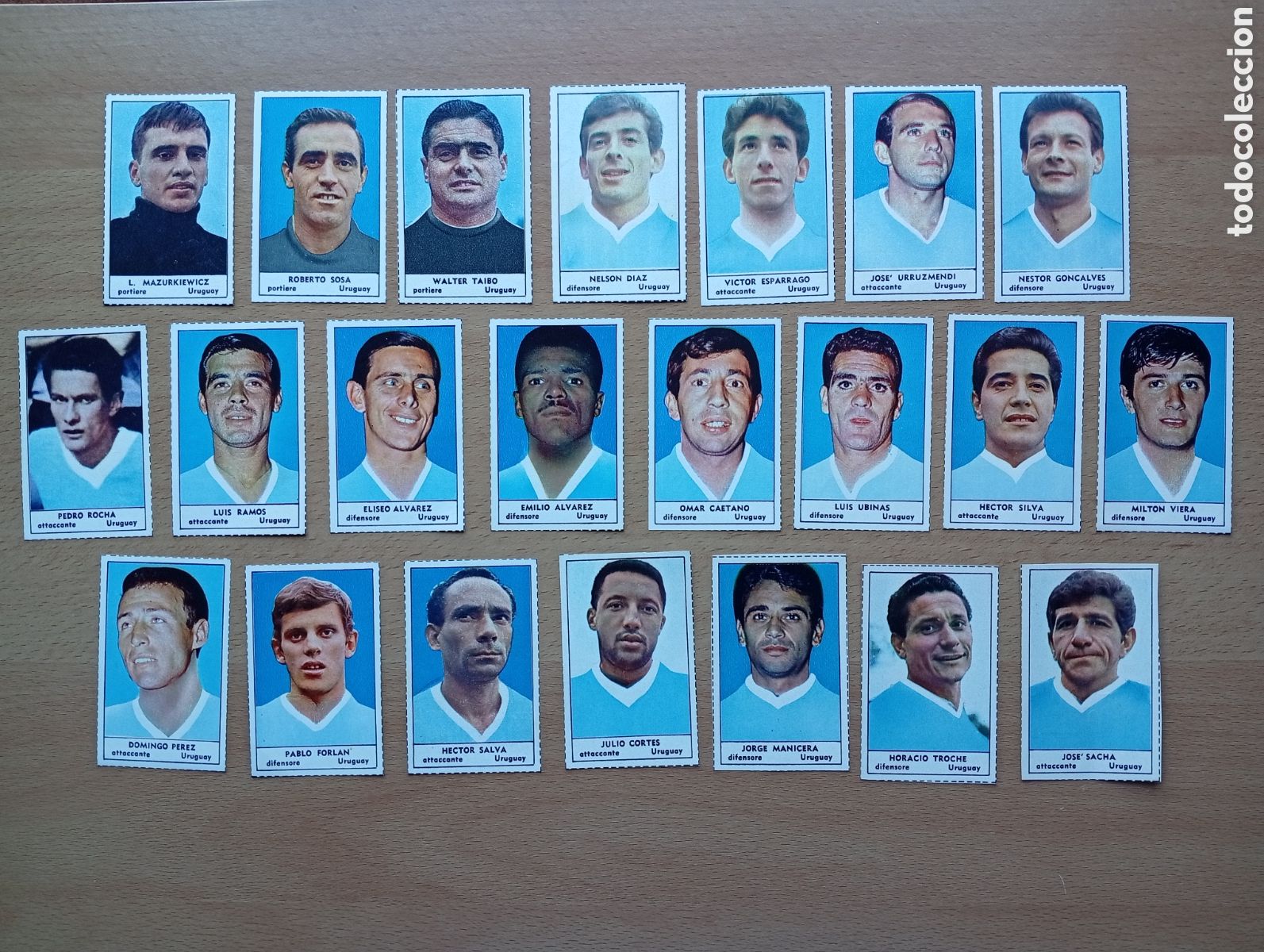 Football Stickers: CROMOS (22) SELECCION DE URUGUAY - 1966 MUNDIAL INGLATERRA 66 - COMPLETO - EDITADO POR TEMPO