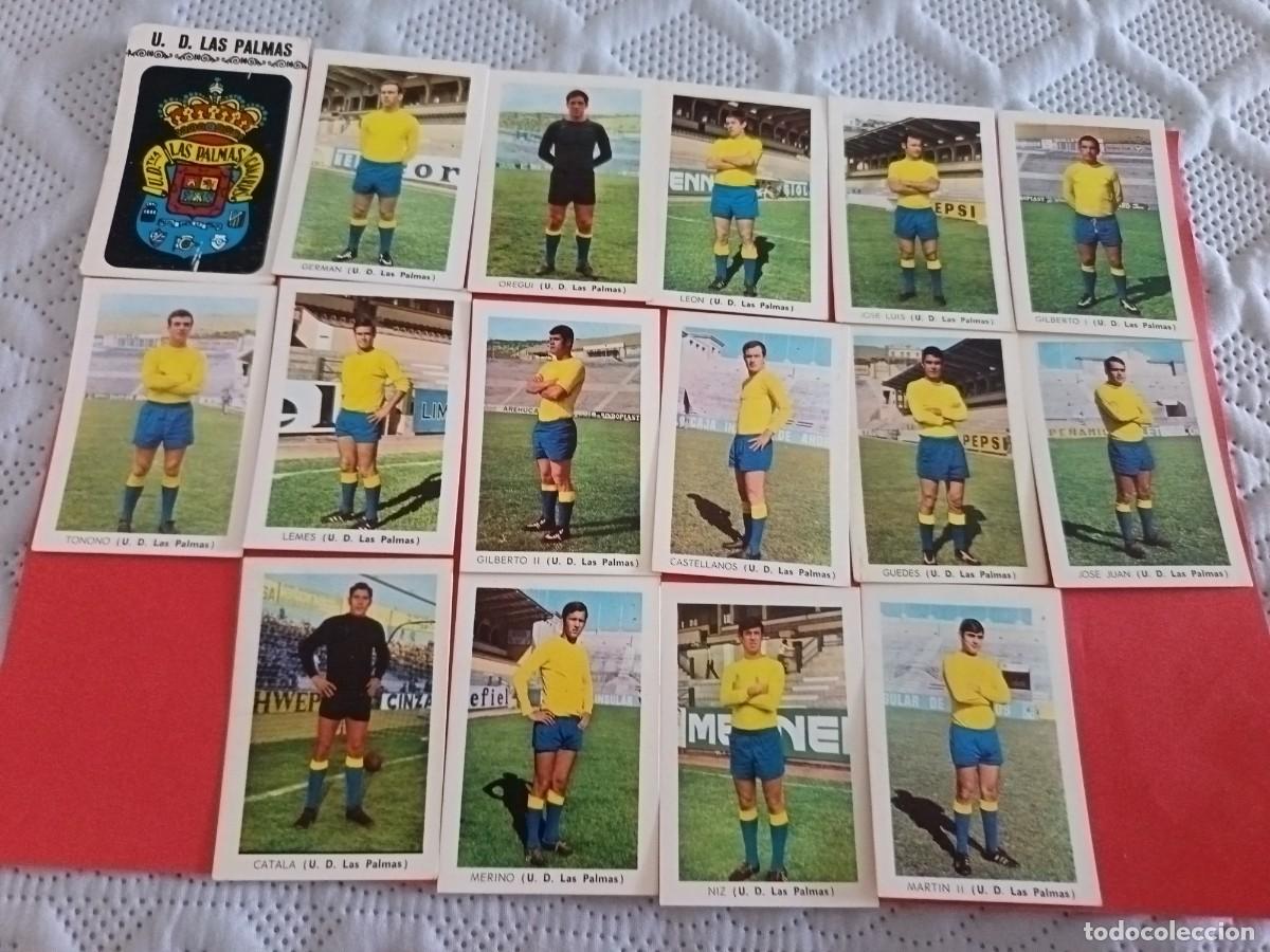 Cromos de f&uacute;tbol: FHER 1970 - 1971 EQUIPO COMPLETO U.D. LAS PALMAS SIN PEGAR