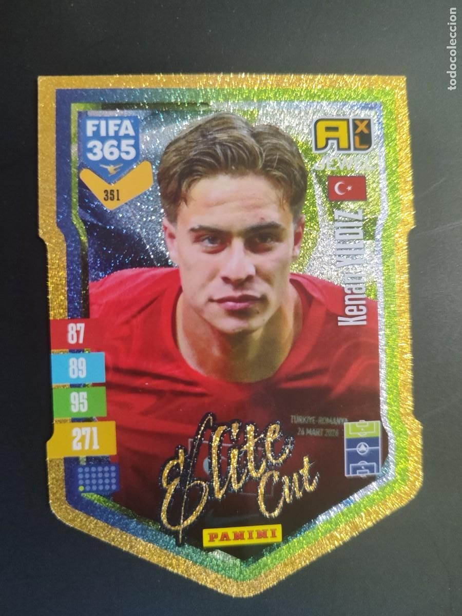 Football Stickers: ADRENALYN XL FIFA 365 2027 CARD ELITE CUT YILDIZ TURQUIA # 351 PANINI