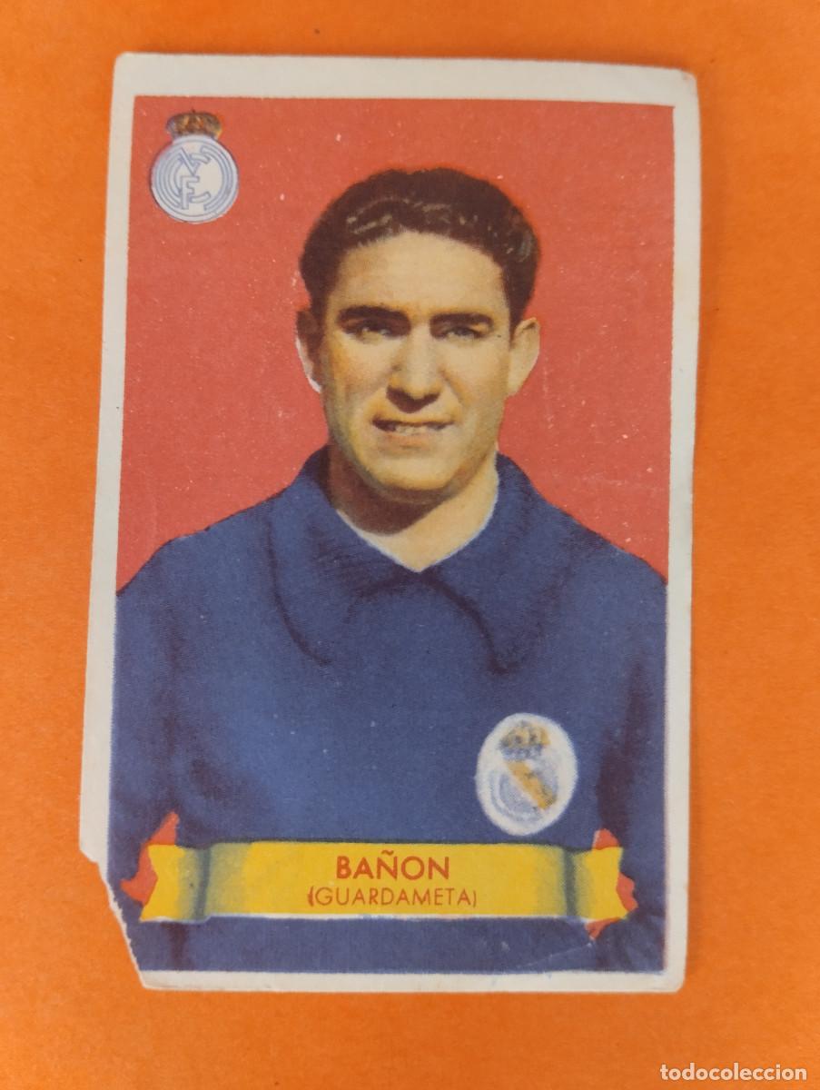 Football Stickers: CROMO BA&Ntilde;ON REAL MADRID. CAMPEONES 1949 BRUGUERA NUNCA PEGADO