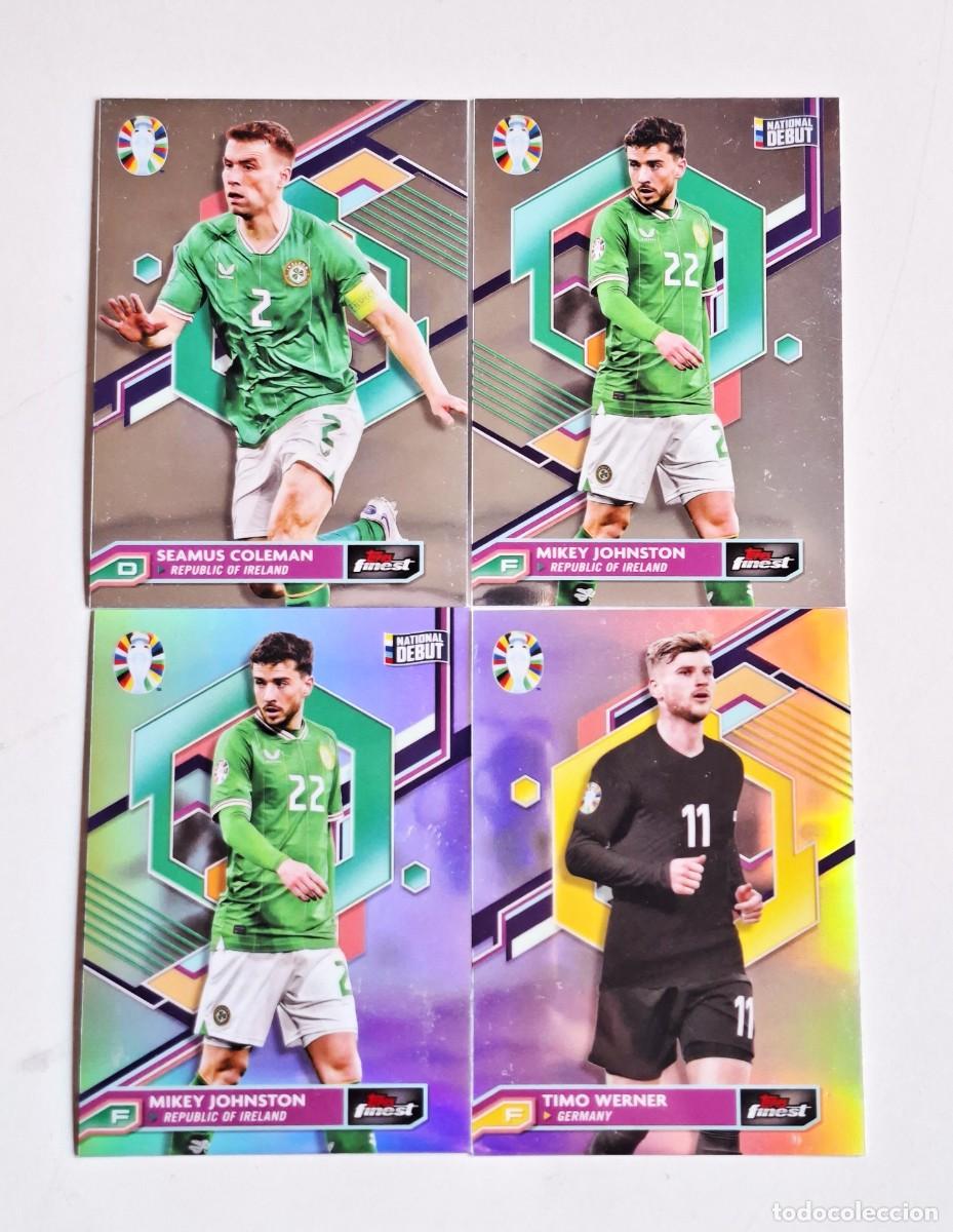Football Stickers: LOTE 4 CARTAS TOPPS FINEST ROAD TO UEFA EURO 2024