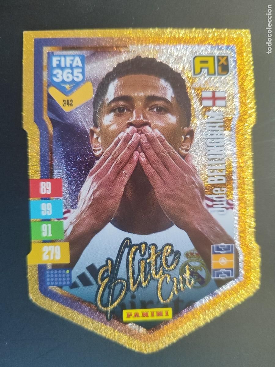 Football Stickers: ADRENALYN XL FIFA 365 2027 CARD ELITE CUT BELLINGHAM REAL MADRID # 342 PANINI