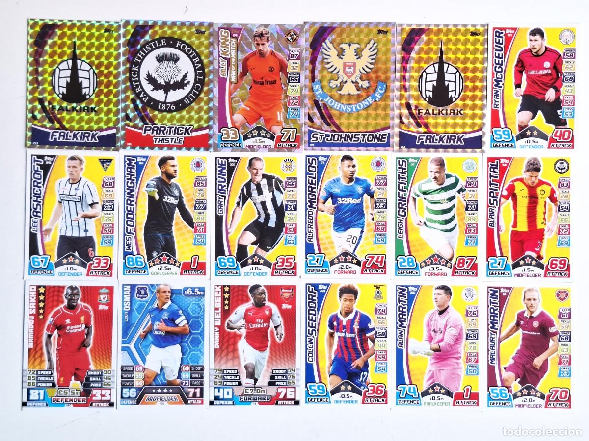 Football Stickers: LOTE 18 CROMOS TOPPS MATCH ATTAX SPFL